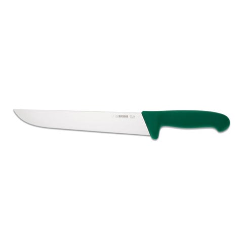 Giesser Butcher Knife 24cm Narrow Shape, Plastic Handle Green