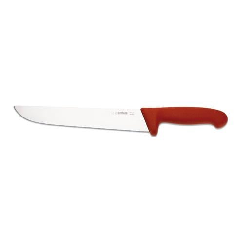 Giesser Butcher Knife 24cm Narrow Shape, Plastic Handle Red