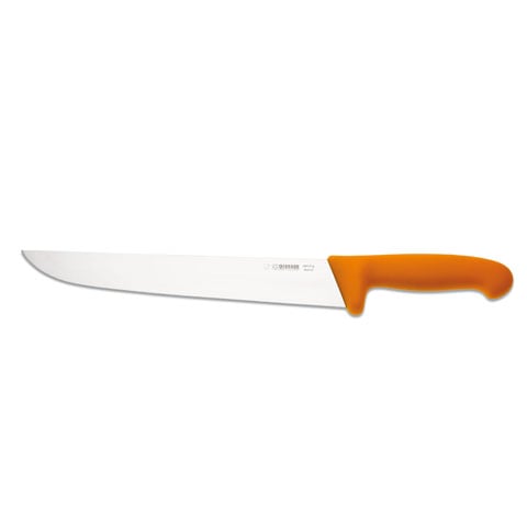 Giesser Butcher Knife 27cm Narrow Shape, Plastic Handle Yellow