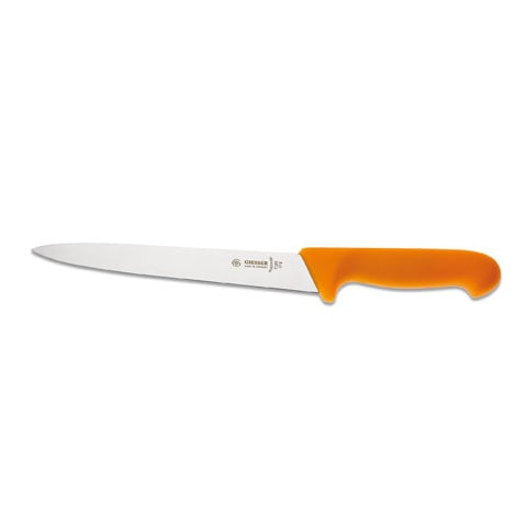 Giesser Ham/Carving Knife 21cm, Pointed Tip, Plastic Handle Yellow