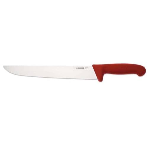 Giesser Ham Knife 25cm, Pointed Tip, Plastic Handle Red