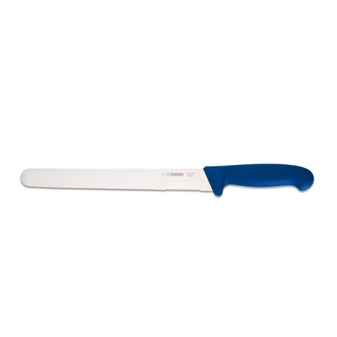 Giesser Ham Slicer 25cm With Partly Serrated Edge, Plastic Handle Blue