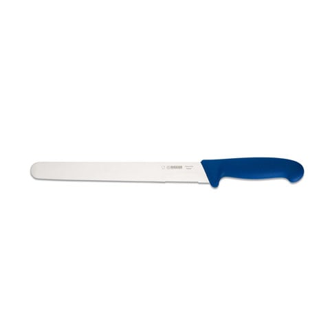 Giesser Ham Slicer 28cm With Partly Serrated Edge, Plastic Handle Blue