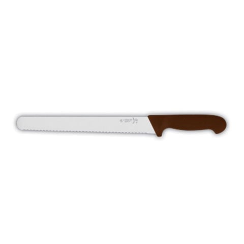 Giesser Ham Slicer 25cm With Serrated Edge, Plastic Handle Brown