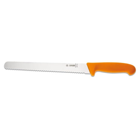 Giesser Ham Slicer 25cm With Serrated Edge, Plastic Handle Yellow