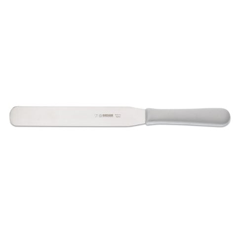 Giesser Spatula 21cm, Blunt, Resilient, Plastic Handle White