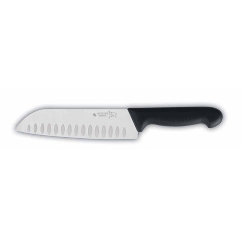 Giesser Japanese Cook's Knife 18cm, Scalloped Blade, Plastic Handle