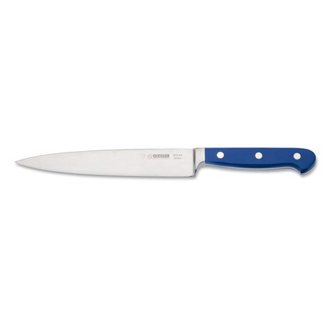 Giesser Cook's Knife 18cm With Narrow Forged Blade, POM Handle Blue