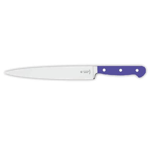 Giesser Cook's Knife 20cm With Narrow Forged Blade, POM Handle Blue