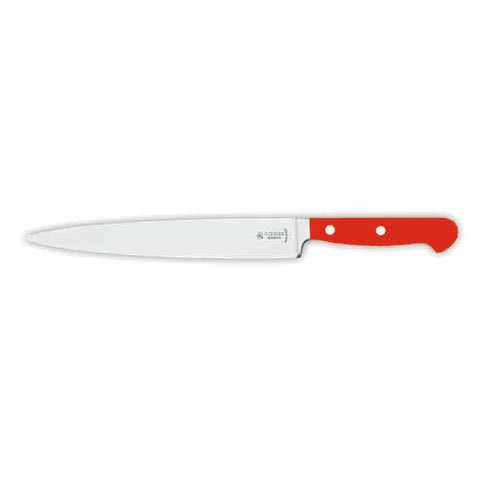 Giesser Cook's Knife 20cm With Narrow Forged Blade, POM Handle Red