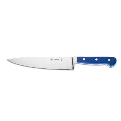 Giesser Chef's Knife 20cm With Forged Wide Blade, POM Handle Blue