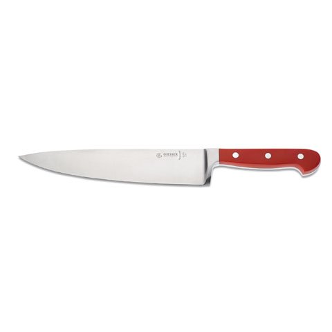 Giesser Chef's Knife 23cm With Forged Blade, POM Handle Red