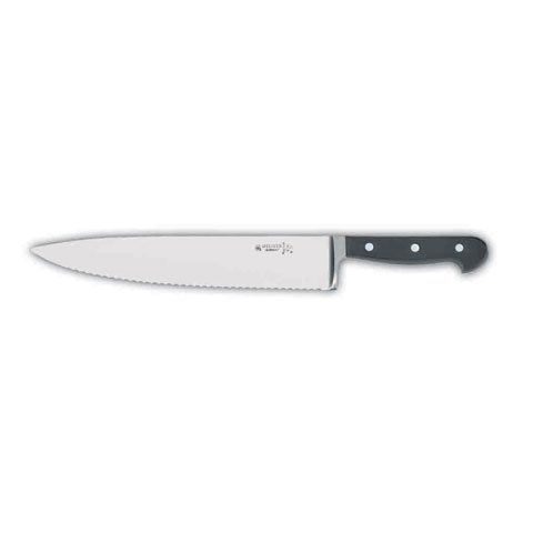 Giesser Chef's Knife 25cm With Forged Wide Blade & Wavy Edge, POM Handle