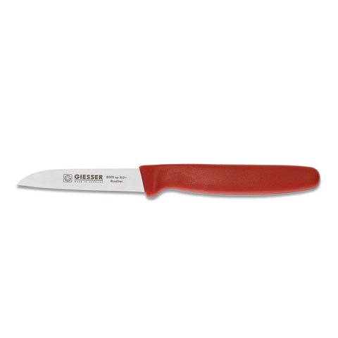 Giesser Vegetable Knife 8cm, Plastic Handle Red