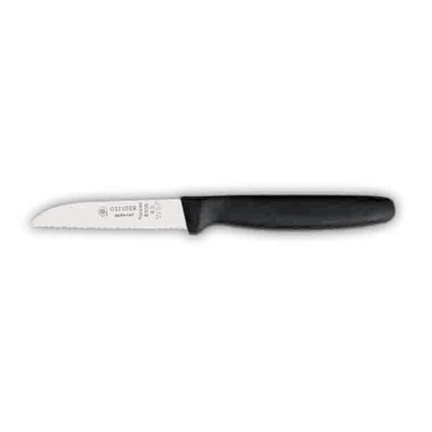 Giesser Vegetable Knife 8cm, With Wavy Edge, Plastic Handle