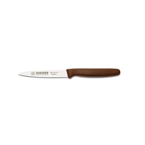 Giesser Vegetable Knife 10cm, Plastic Handle, Brown