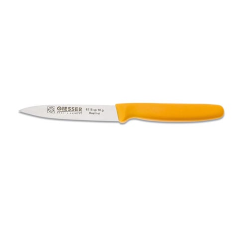 Giesser Vegetable Knife 10cm, Plastic Handle Yellow