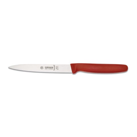 Giesser Vegetable Knife 10cm, Plastic Handle Red