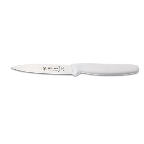 Giesser Vegetable Knife 10cm, Plastic Handle White