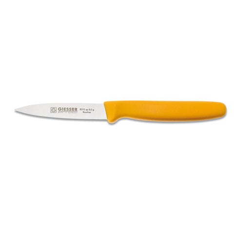 Giesser Vegetable Knife 8cm, Plastic Handle Yellow