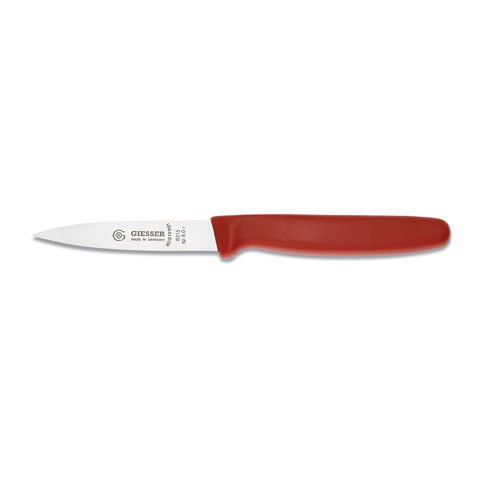 Giesser Vegetable Knife 8cm, Plastic Handle Red