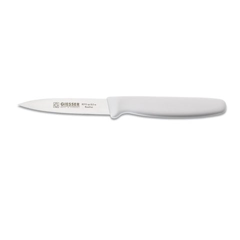 Giesser Vegetable Knife 8cm, Plastic Handle White