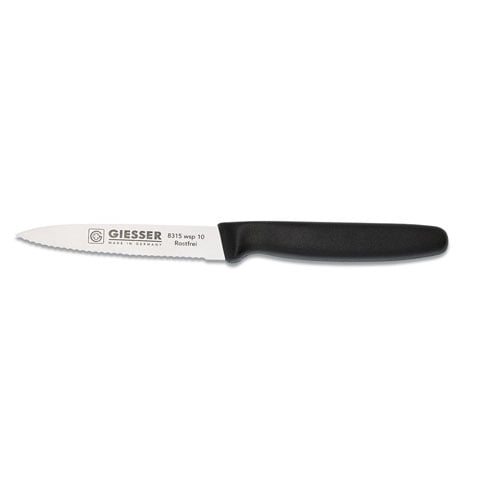 Giesser Vegetable Knife 10cm With Wavy Edge, Plastic Handle