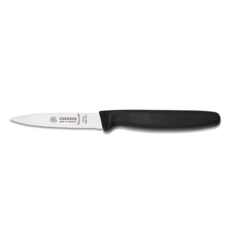 Giesser Vegetable Knife 8cm Wwavy Edge, Plastic Handle