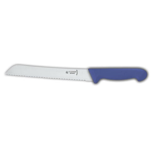 Giesser Bread Knife 21cm With Serrated Edge, Plastic Handle Blue