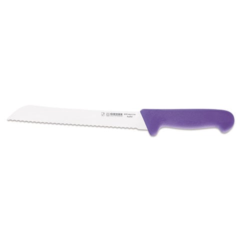 Giesser Bread Knife 21cm With Serrated Edge, Plastic Handle Violet