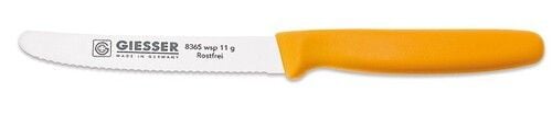 Giesser Universal Knife 11cm With Serrated Edge, Plastic Handle Yellow