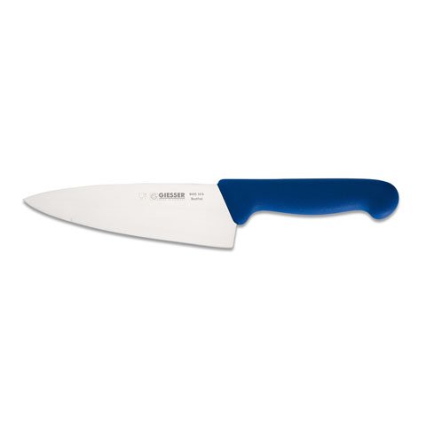 Giesser Chef's Knife 16cm With Wide Blade, Plastic Handle Blue