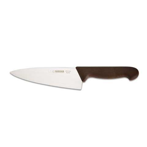 Giesser Chef's Knife 16cm With Wide Blade, Plastic Handle Brown