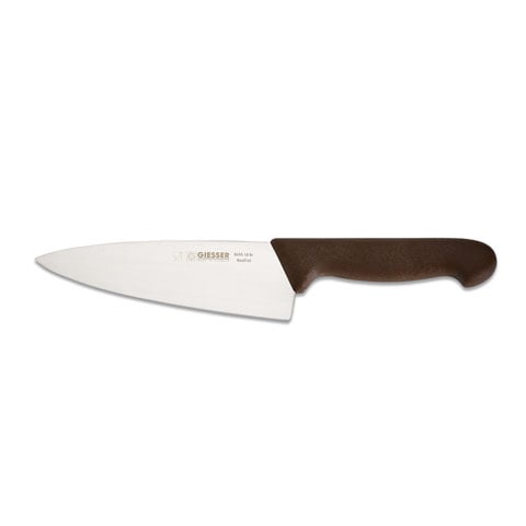 Giesser Chef's Knife 16cm With Wide Blade, Plastic Handle Brown