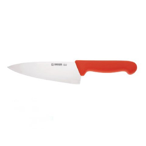 Giesser Chef's Knife 16cm With Wide Blade, Plastic Handle Red