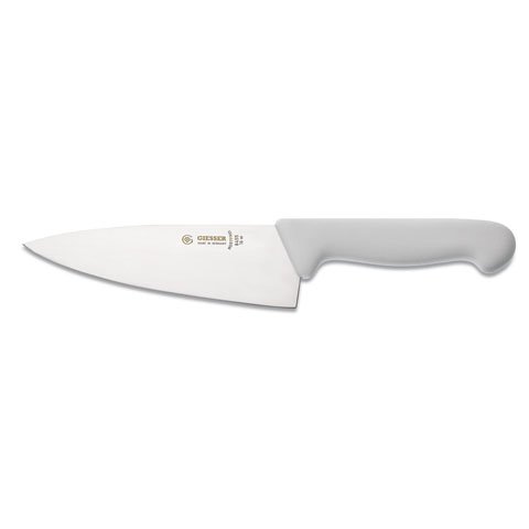 Giesser Chef's Knife 16cm With Wide Blade, Plastic Handle White