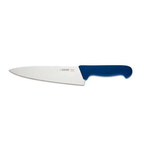 Giesser Chef's Knife 20cm With Wide Blade, Plastic Handle Blue