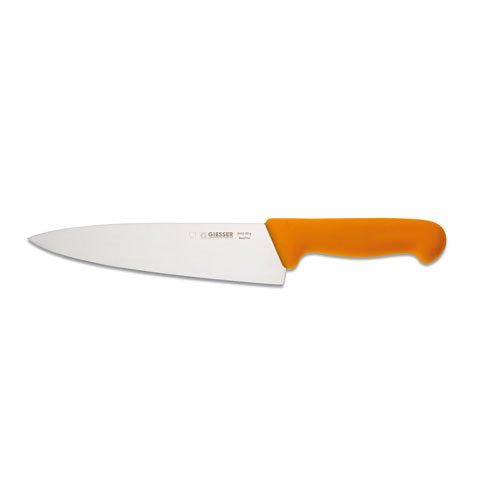 Giesser Chef's Knife 20cm With Wide Blade, Plastic Handle Yellow