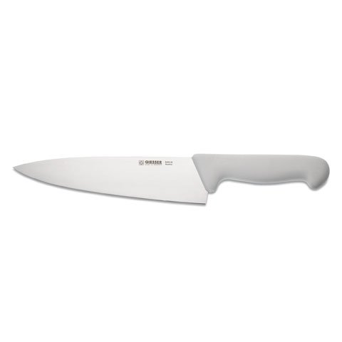 Giesser Chef's Knife 20cm With Wide Blade, Plastic Handle White