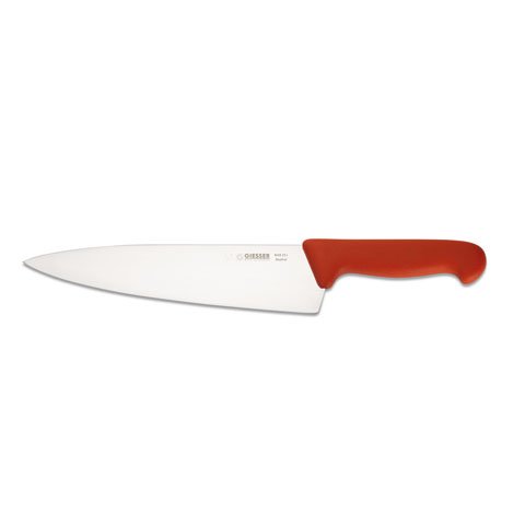 Giesser Chef's Knife 23cm With Wide Blade, Plastic Handle Red