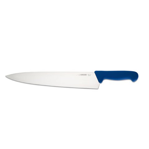 Giesser Chef's Knife 31cm With Wide Blade, Plastic Handle Blue