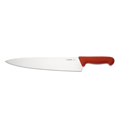 Giesser Chef's Knife 31cm With Wide Blade, Plastic Handle Red