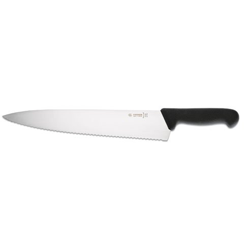 Giesser Chef's Knife 31cm With Wide Blade & Wavy Edge, Plastic Handle