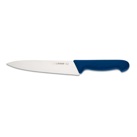 Giesser Cook's Knife 18cm With Narrow Blade, Plastic Handle, Blue
