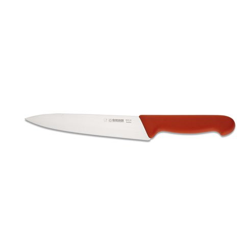 Giesser Cook's Knife 18cm With Narrow Blade, Plastic Handle, Red