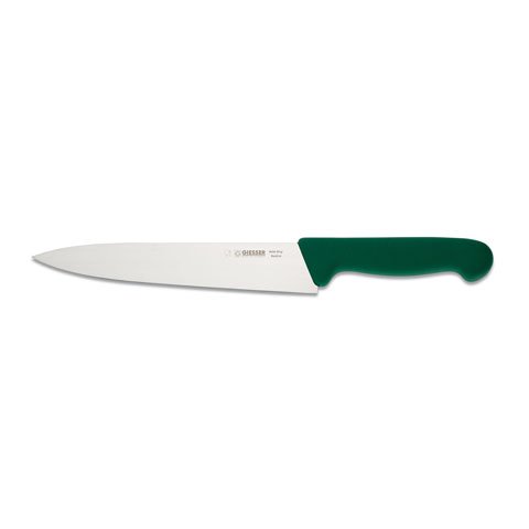 Giesser Cook's Knife 20cm With Narrow Blade, Plastic Handle, Green