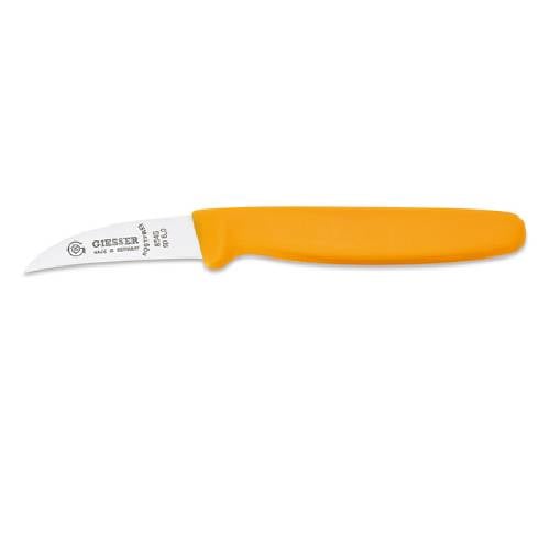 Giesser Curved Paring Knife (Bird's Beak) 6cm, Plastic Handle Yellow