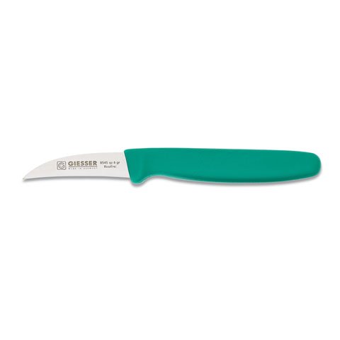 Giesser Curved Paring Knife (Bird's Beak) 6cm, Plastic Handle Green