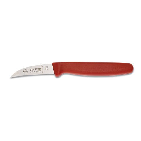 Giesser Curved Paring Knife (Bird's Beak) 6cm, Plastic Handle Red