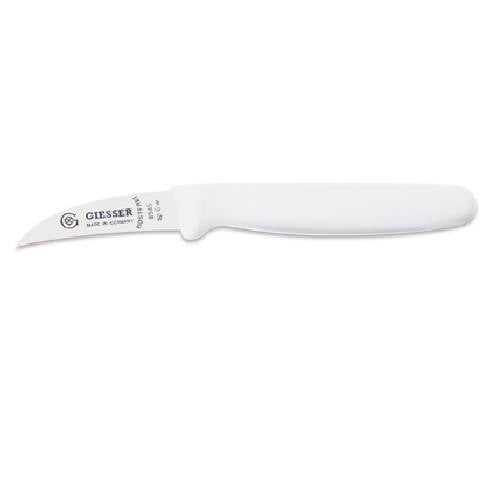 Giesser Curved Paring Knife (Bird's Beak) 6cm, Plastic Handle White